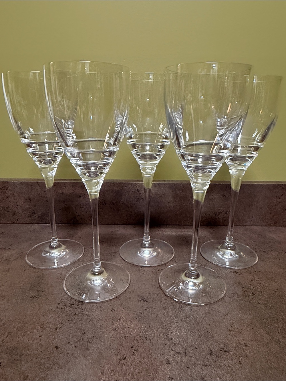Kate Spade Lenox “Percival Place” Wine Glasses  Stemware Set of 5